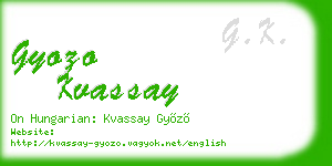 gyozo kvassay business card